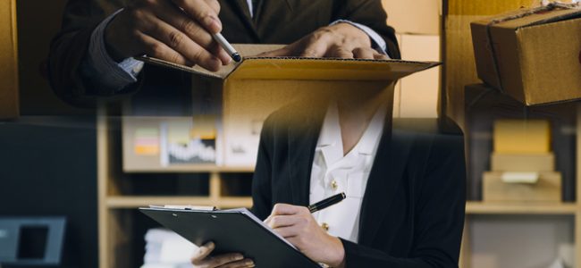Portrait of Starting small businesses SME owners, two Asian woman check online orders Selling products working with boxs freelance work at home office, sme business online small medium enterprise